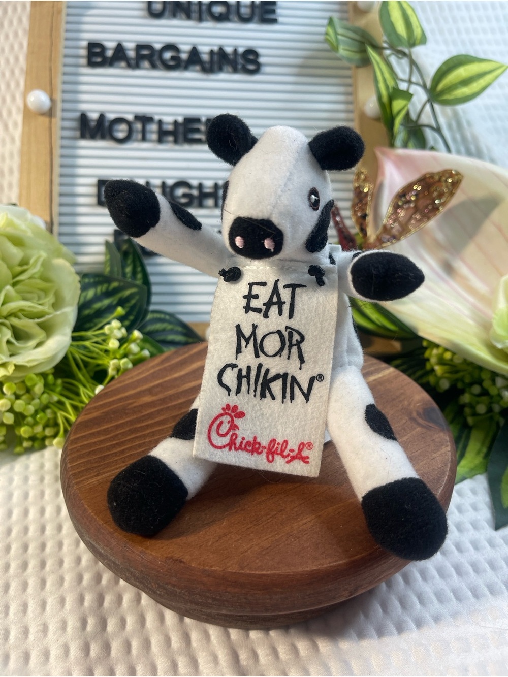 Chick-fil-A Cow Stuffed Plush Toy Eat Mor Chikin 5"